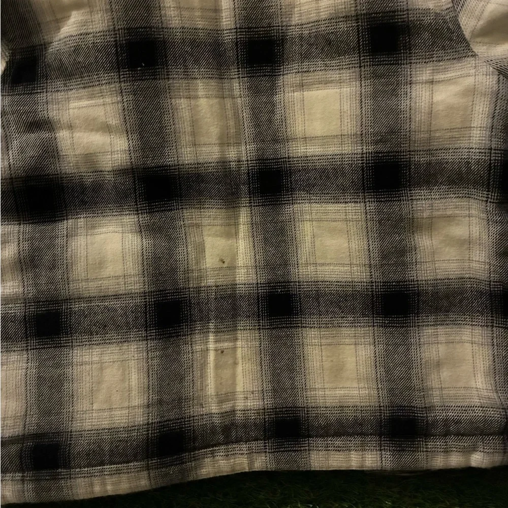Old Navy Black and Cream Checkered Jacket